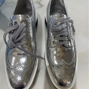 NWT - Prada Loafer - calzature donna ballerinas/ flat - argento